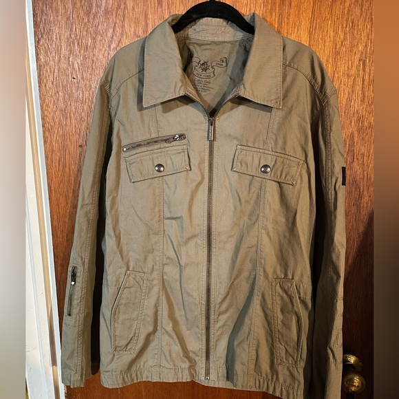 Men’s army green Calvin Klein jacket size L - Picture 1 of 5
